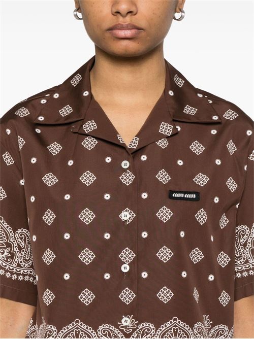 Bandana Print Shirt MIU MIU | MK192516Z4F0324